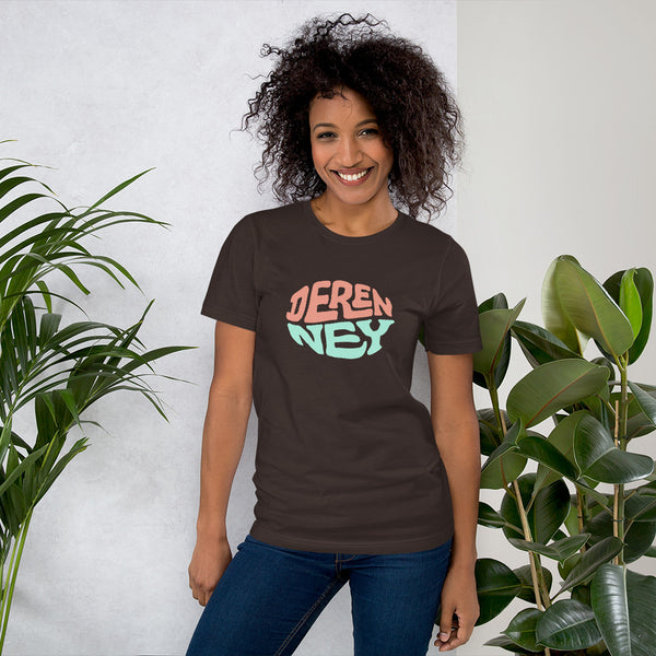 Classic Logo Unisex Fitted Short-Sleeve Tee (Brown or White)